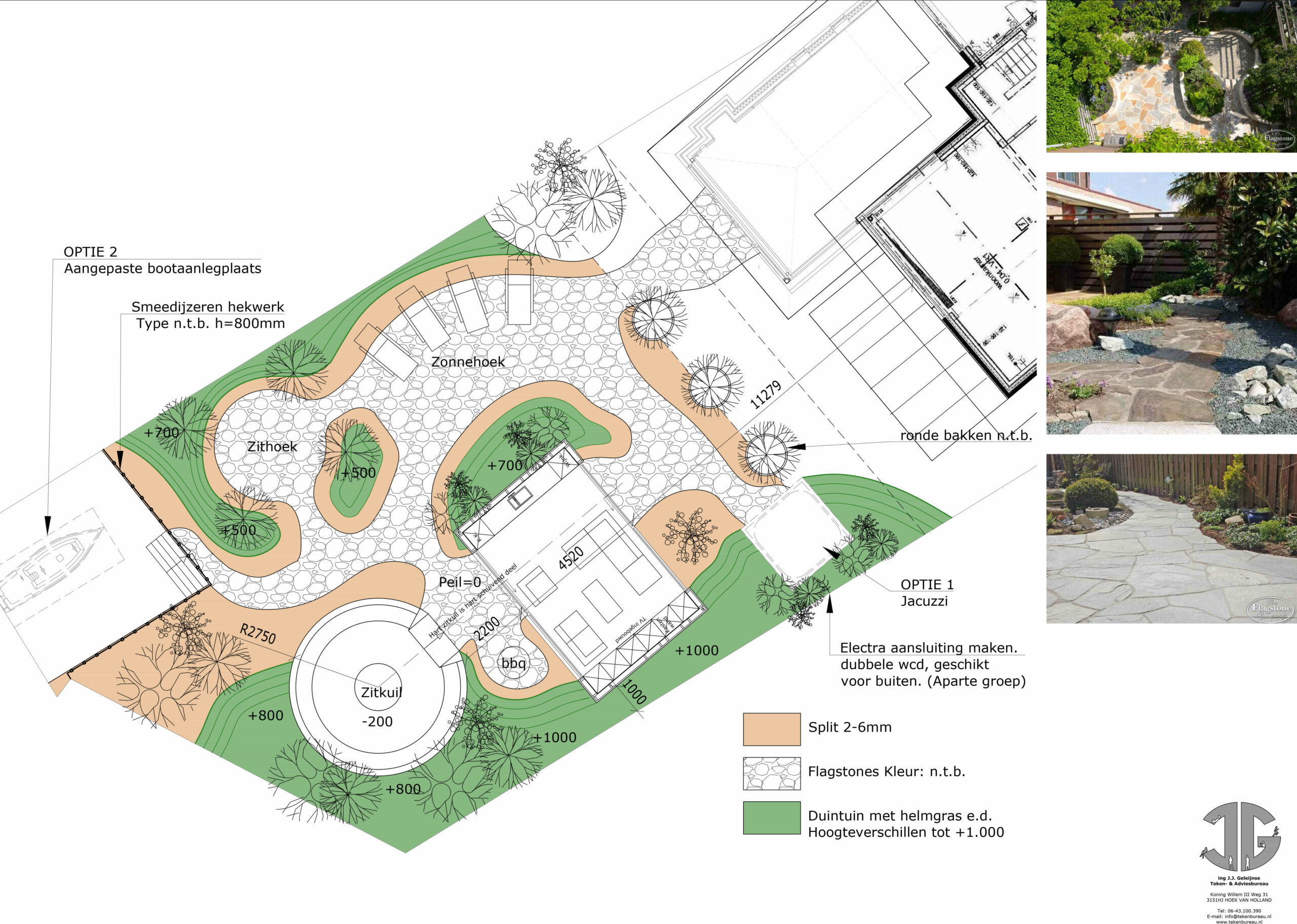 Ontwerp van de tuin.